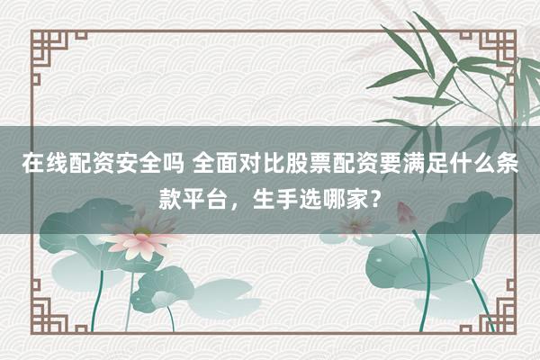 在线配资安全吗 全面对比股票配资要满足什么条款平台,生手选哪家?